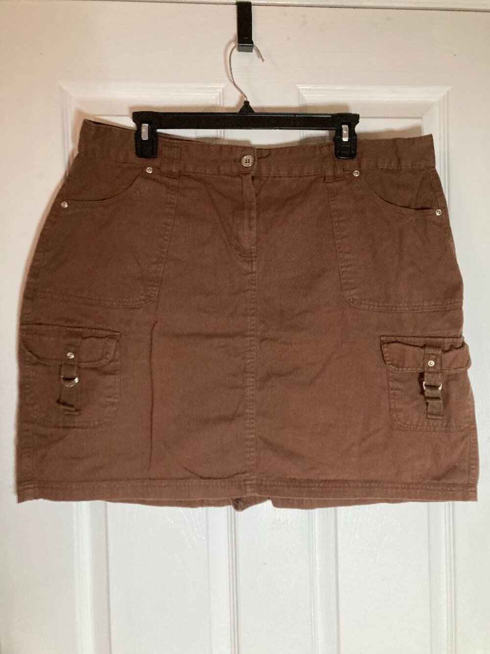 ONLY NECESSITIES Brown Cargo Mini Skirt 16W